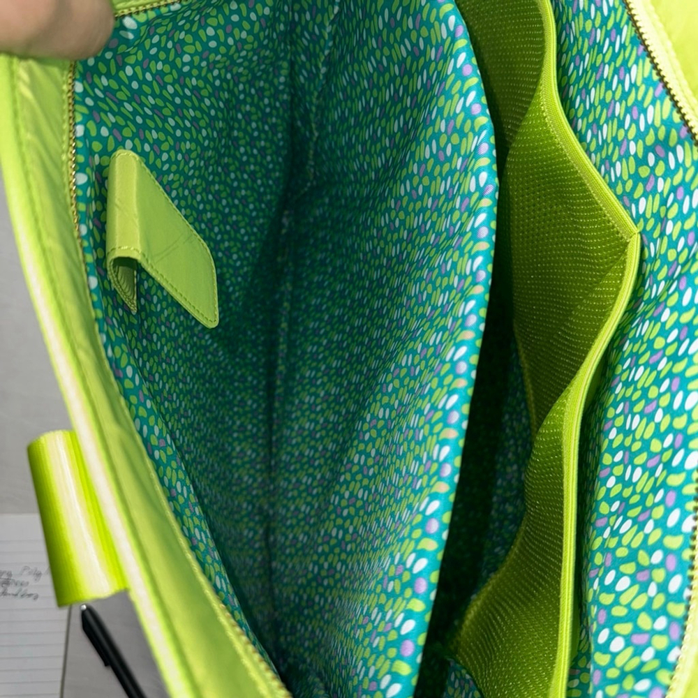 Women's Vera Bradley Lime Green Preppy Poly NoSo Tote One Size NWT - Picture 5 of 14